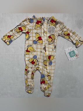 Disney Baby Winnie the Pooh "Silly Bear" Viscose 2-Way Zip Footed Pajamas